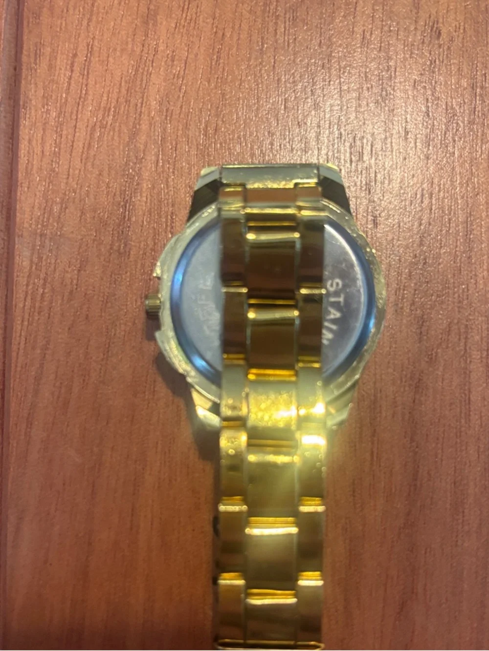 Geneva Gold Tone Metal Link Watch